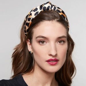 Lele Sadoughi Silk Leopard Print Headband